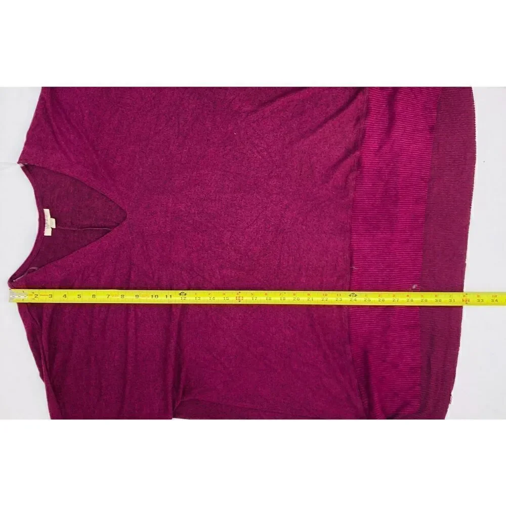 Style & Co. Womens Plus Ribbed V-Neck Sweater Purple size 3X